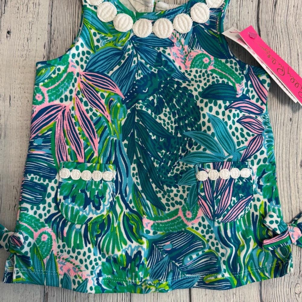 Lilly Pulitzer Kids Dress - Blue and Green 6-12m